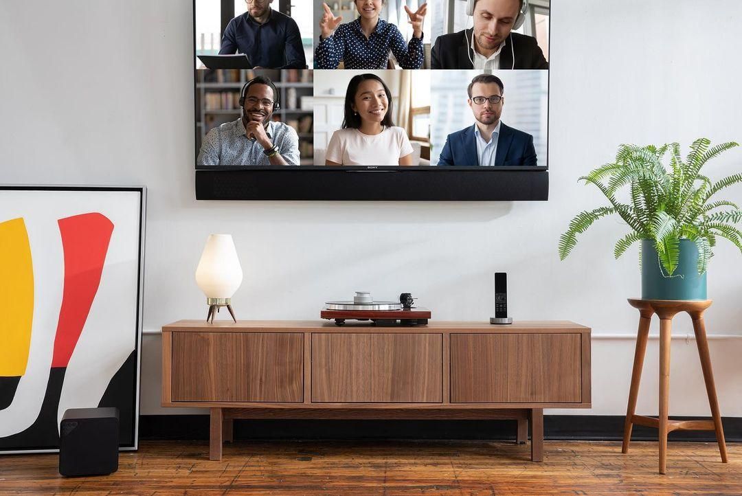 Media Room with a turntable