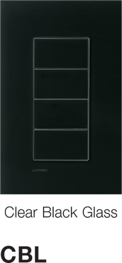 Lutron Palladiom Keypad Clear Black Glass