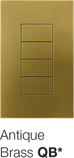 Lutron Palladiom Keypad Antique Brass